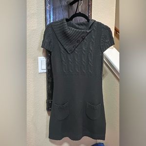 Pink Rose Sweater Dress Gray Size M